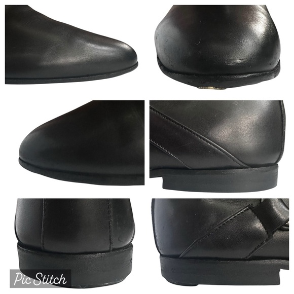 Salvatore Ferragamo Gancini Leather Monk Strap Ankle Boots Black US 8 1/2 Wide - Picture 8 of 16